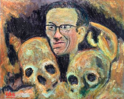 Crumb Skulls (omaggio a R.Crumb), 2019 (olio su tela) da Gerhardt Isringhaus