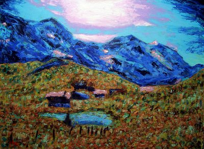 Jungfrau in estate, 2020 (olio su tela) da Gerhardt Isringhaus