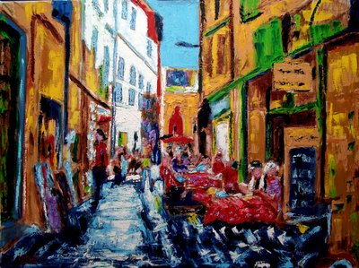 Via Perpignan, 2020 (olio su tela) da Gerhardt Isringhaus