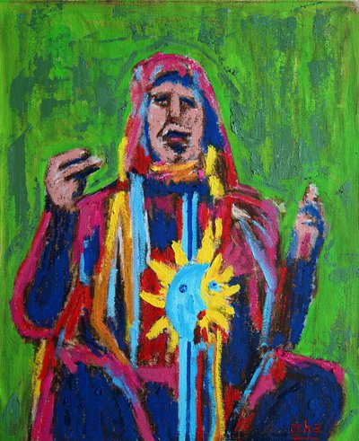 Sciamano ii 1, 2019 (olio su tela) da Gerhardt Isringhaus