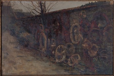 Il muro federato al cimitero di Père-Lachaise da Germain Eugene Bonneton
