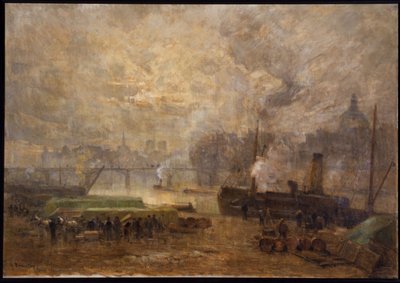 La Senna a Port Saint-Nicolas, circa 1900 da Germain Eugene Bonneton