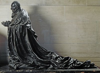 Cardinale Rene de Birague in preghiera (Scultura in bronzo) da Germain Pilon