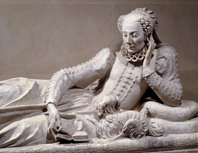 Monumento funebre: Tomba con effigie di Jeanne Valentine Balbiani, moglie del cardinale René de Birague, cancelliere di Francia (dettaglio) da Germain Pilon