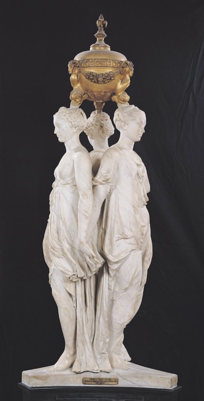 Le Tre Grazie, monumento funebre con il cuore di Enrico II, 1559 da Germain Pilon
