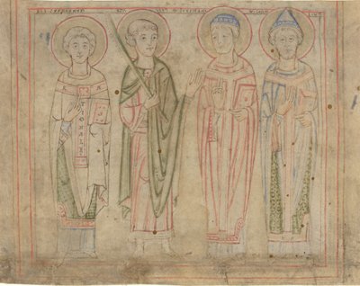Santi Cipriano, Vito, Stefano e Cornelio da German 12th Century