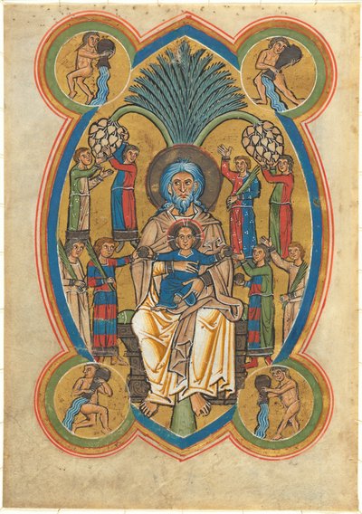 Paradiso con Cristo nel Grembo di Abramo da German 13th Century