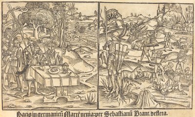 Allegoria della guerra e della pace da German 15th Century