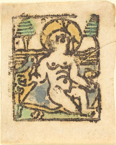 Bambino Gesù con uccello da German 15th Century