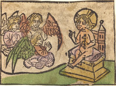 Bambino Gesù con Tre Angeli da German 15th Century