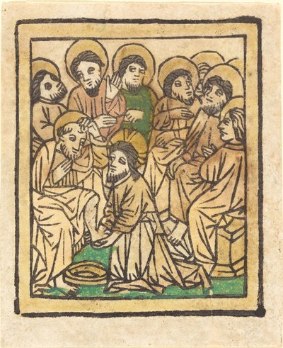 Cristo lava i piedi agli apostoli da German 15th Century