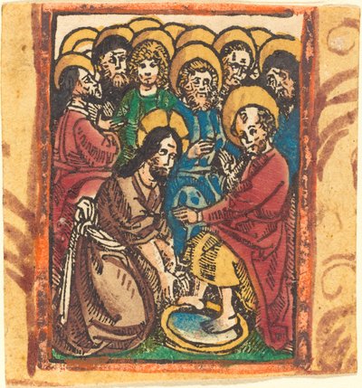 Cristo lava i piedi degli apostoli da German 15th Century