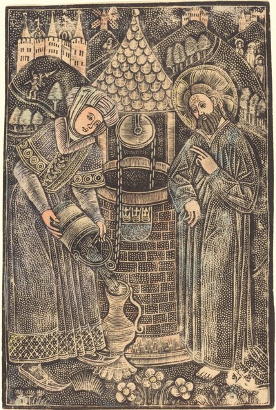 Cristo e la donna di Samaria da German 15th Century
