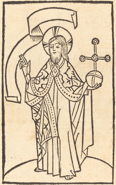 Cristo come Salvator Mundi da German 15th Century