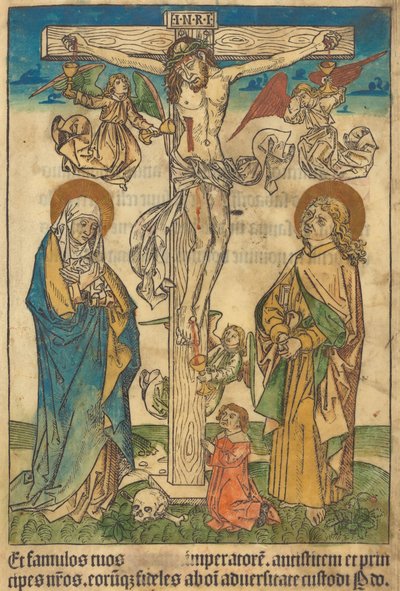 Cristo sulla Croce con Angeli da German 15th Century