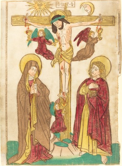 Cristo sulla croce con angeli da German 15th Century