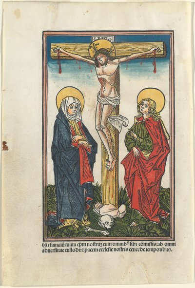 Cristo sulla Croce con la Vergine e San Giovanni da German 15th Century