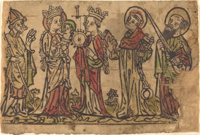 Madonna col Bambino e quattro santi da German 15th Century