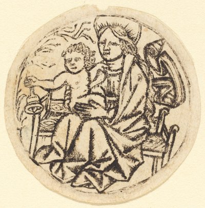 Madonna col Bambino con una campana da German 15th Century