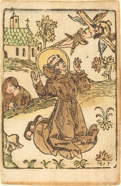 San Francesco riceve le stimmate da German 15th Century