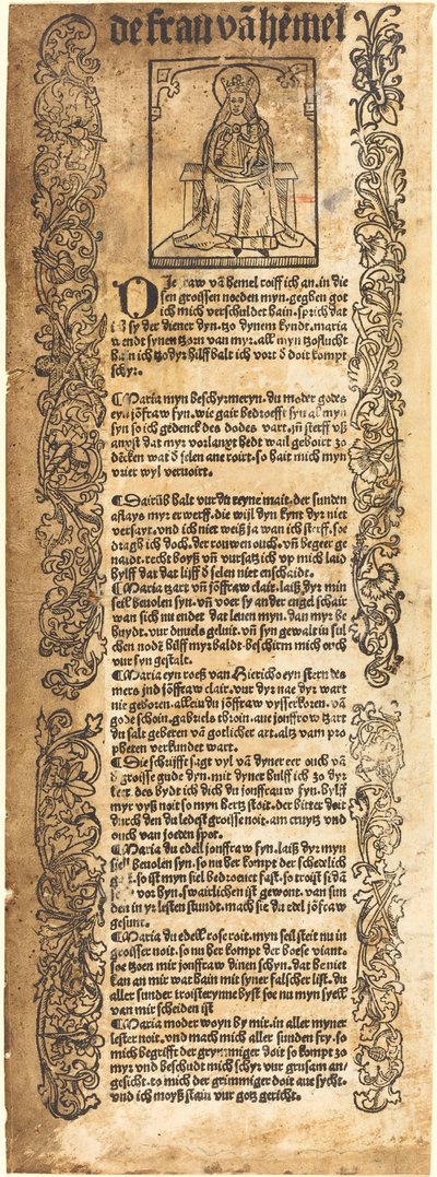 Canzone alla Madonna da German 15th Century