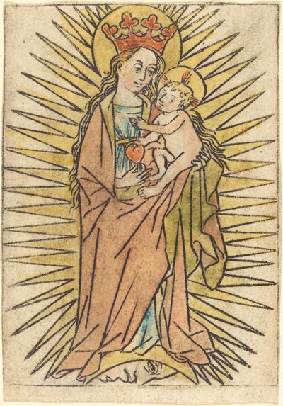 La Madonna col Bambino con una pera da German 15th Century