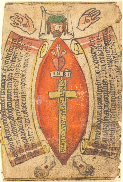 La misura della ferita laterale e il corpo di Cristo da German 15th Century