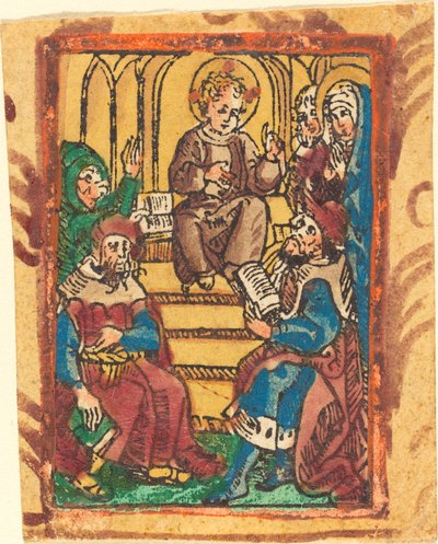 Gesù Dodicenne nel Tempio da German 15th Century