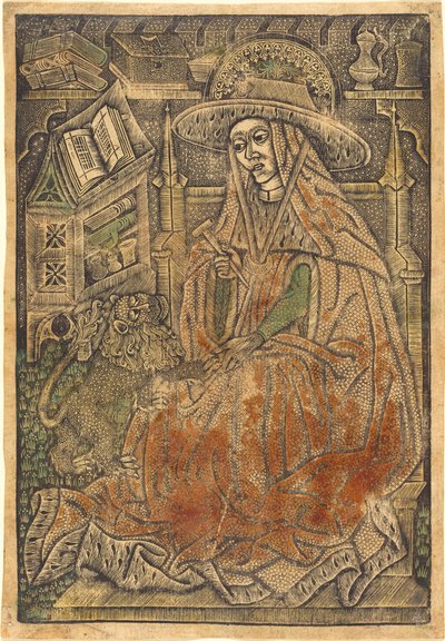 San Girolamo nel suo studio da German 15th Century or Master of the Aachen Madonna
