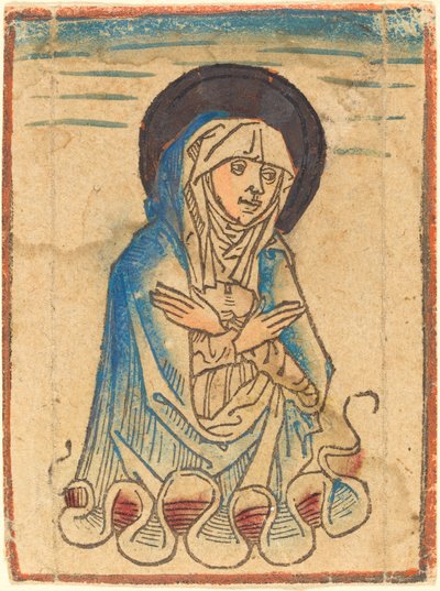 La Vergine tra le nuvole da German 15th Century or Master of the Housebook