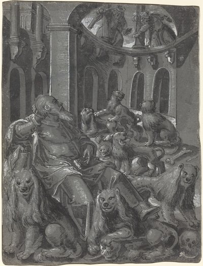 Daniele nella Fossa dei Leoni [recto] da German 16th Century