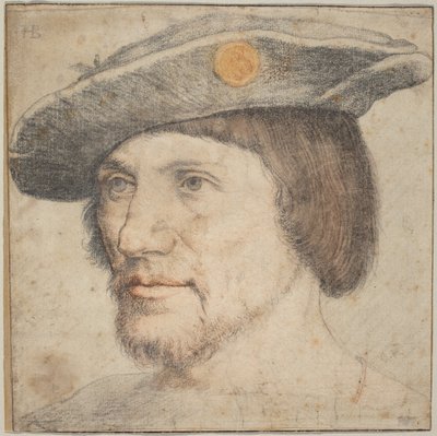 Ritratto di un uomo con cappello con medaglione da German 16th Century