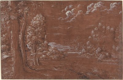 Paesaggio fluviale da German 16th Century