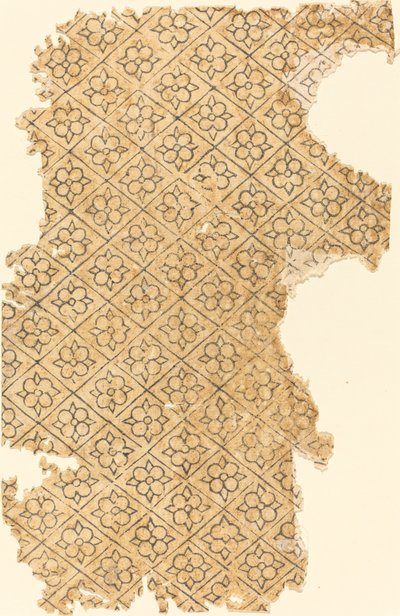 Foglio con motivo floreale e a rombi da German 16th Century