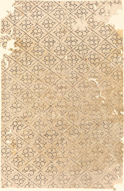 Foglio con motivo floreale e a diamante da German 16th Century
