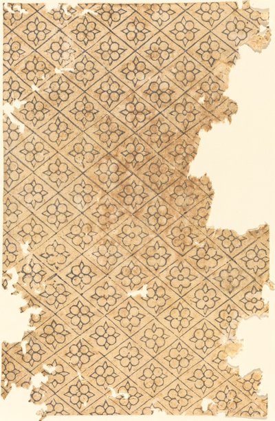 Foglio con motivo floreale e a diamante da German 16th Century