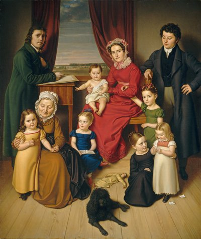 Un artista e la sua famiglia da German 19th Century