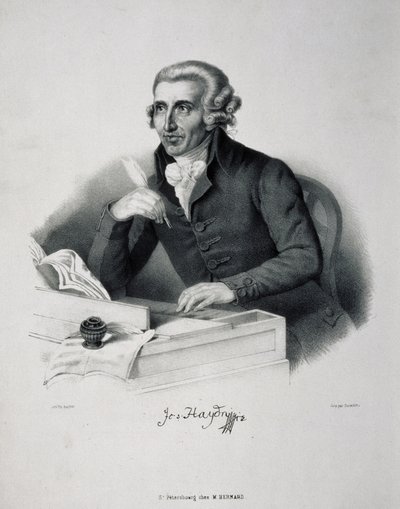 Ritratto del compositore Joseph Haydn 1732-1809 da German Master