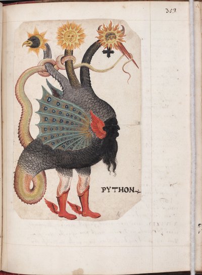 Python da: Compendio Alchemico e Rosacrociano, ca 1760 da German Master