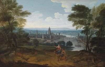 Veduta di Francoforte sul Meno da ovest, XVIII secolo da German Master