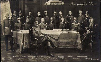 Collage, Wilhelm 1 e 2, Bülow, Hindenburg e altri da German Photographer