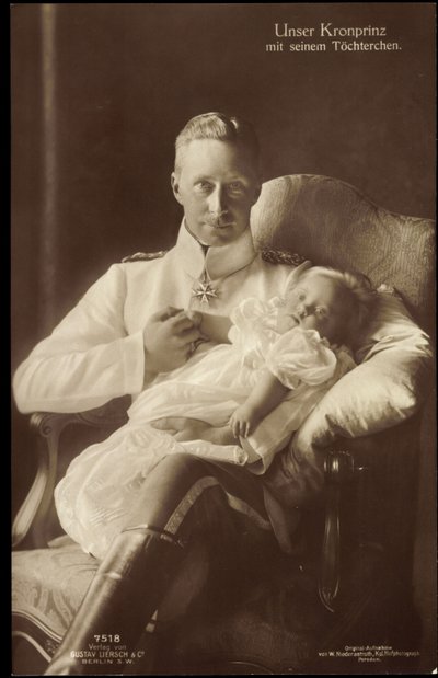 Principe ereditario Friedrich Wilhelm con figlia, Liersch 7518 da German Photographer