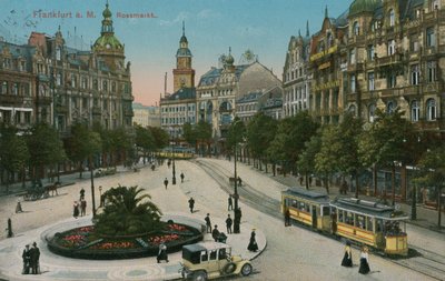 Francoforte, Rossmarkt. Cartolina inviata nel 1913. da German Photographer
