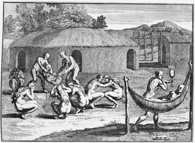 Una cerimonia funebre, riprodotta dal libro di David Herzliberger, pub. nel 1748, da 