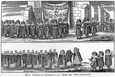 Processione nuziale ebraica del c.1700 da German School