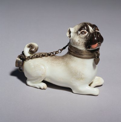 Una ciotola per pipa di Meissen modellata come un cane carlino seduto, c.1745 da German School