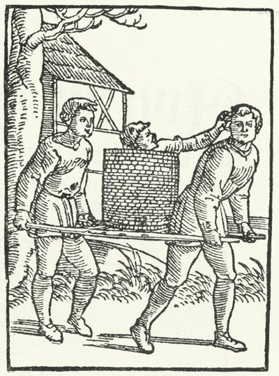 Xilografia di una scena della storia di Till Eulenspiegel (incisione) da German School