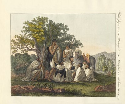 Abissini che riposano durante il loro viaggio da German School
