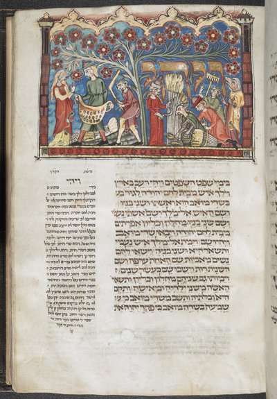 Add. 22413, f.71 Scena di raccolto, da un 