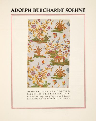 Pubblicità di Adolph Burchardt Soehne, da Styl, pub.1922 (stampa pochoir) da German School